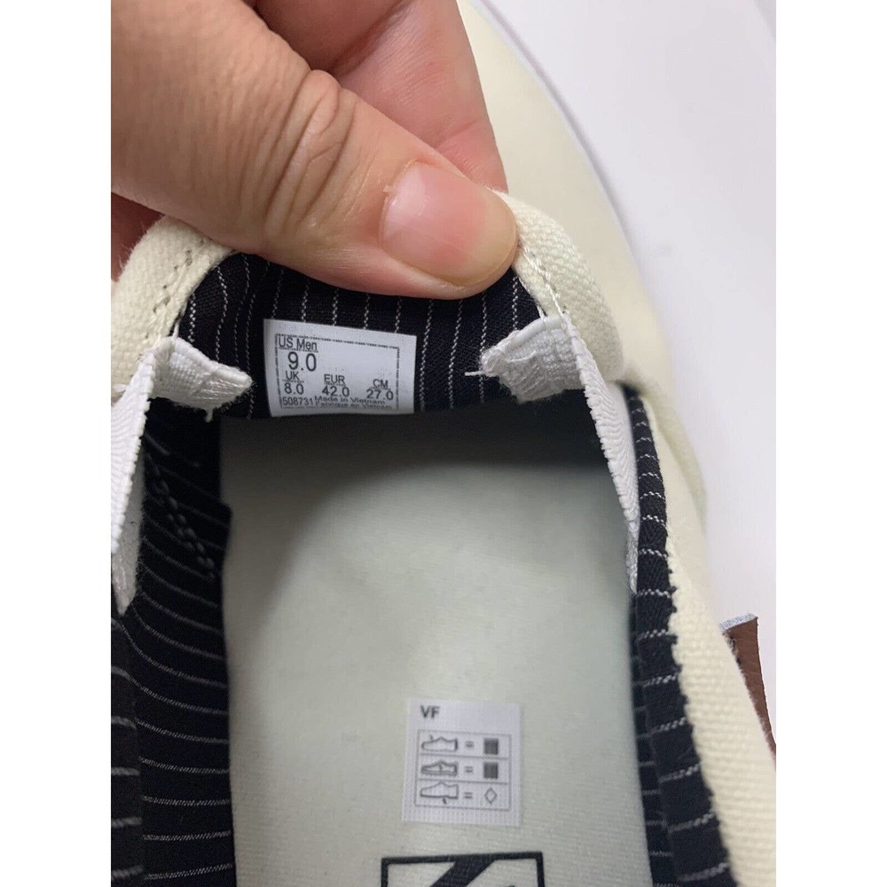 Vans Men's Old Skool Ward Canvas Low-Top Sneakers,cream 9 - Picture 4 of 9